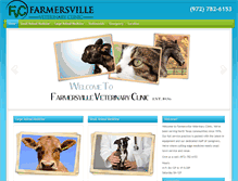 Tablet Screenshot of farmersvilleveterinaryclinic.com